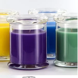 Clear Glass Jar with Lid for Scented Soy Candles