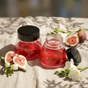 Clear Glass Jars with Black Screw-Top Lids, 165ml 290ml 400ml, for Juice, Candy, and Honey
