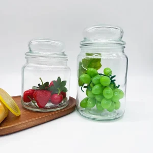 Clear Glass Jars with Glass Lids 120ml 280ml 475ml 650ml