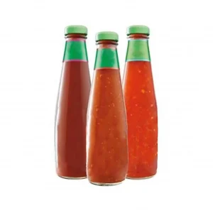 Clear Glass Ketchup Tomato Cruet Sauce Bottles 220ml 320ml for with Screw Cap
