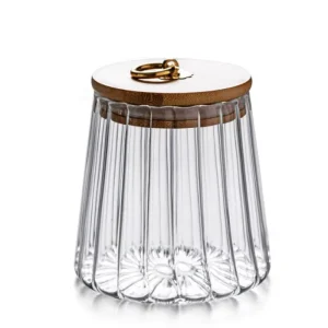 Clear Glass Kitchen Storage Jar with Lids