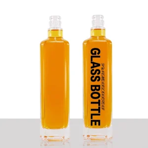 Clear Glass Liquor Bottle