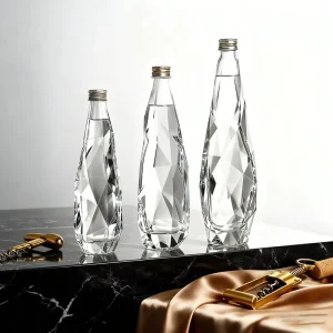 Clear Glass Liquor Bottle 350ml 500ml 700ml with Aluminum Screw Lid