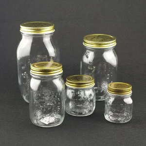 Clear Glass Mason Jar with Metal Lid for Party Canning