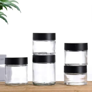 Clear Glass Medicine Jars with Plastic Cap, 2oz 3oz 4oz 5oz 6oz 10oz 14oz 18oz 150ml, Recyclable Packaging