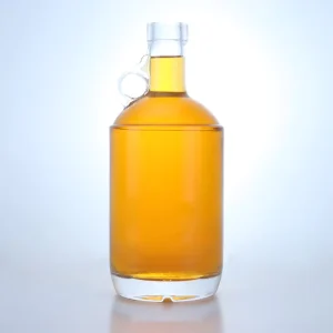 Clear Glass Moonshine Jug with Handle 375ml 500ml 750ml for Whiskey and Maple Syrup