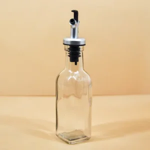 Clear Glass Olive Oil and Vinegar Dispenser Bottles 200ml 250ml 500ml with Pourers