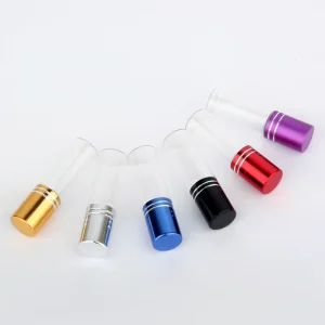 Clear Glass Roll-On Perfume Bottle with Screw Cap 5ml Refillable Essential Oil Sample Vial