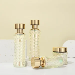 Clear Glass Skin Care Cream Bottle and Cosmetic Container