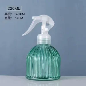 Clear Glass Spray Bottle 220ml with Pump Sprayer for Plant Watering and Animal Training, European Style