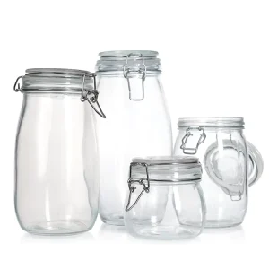 Clear Glass Storage Canning Jar with Lid 250ml 500ml