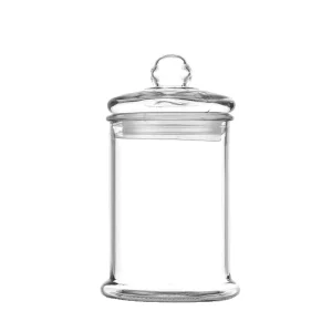 Clear Glass Storage Jar with Lid for Kitchen Storage