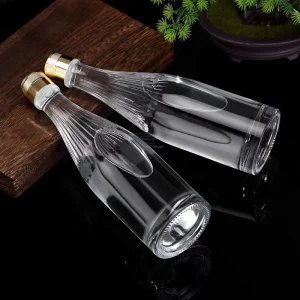 Clear Glass Wine Storage Bottle with Airtight Cap