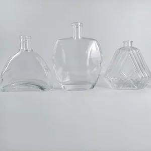 Clear Glass Wine and Juice Bottles