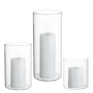 Clear Heat-Resistant Single-Wall Glass Candle Jar with Lid