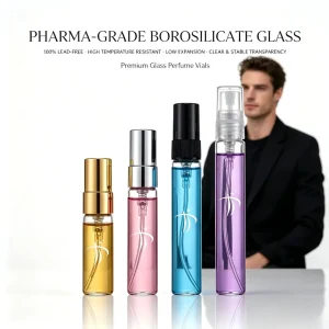 Clear High-Transparency Glass Spray Bottle with Fine Mist Sprayer for Essential Oil Mix