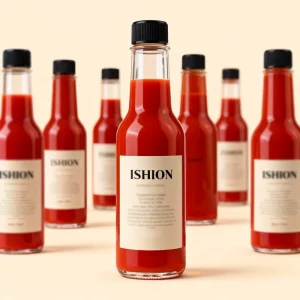 Clear Ketchup Glass Bottle 3oz 5oz 8oz Chili Sauce Mayonnaise Packaging Woozy Glass Bottle with Cap