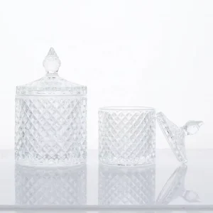 Clear Large Glass Storage Jars with Glass Lids