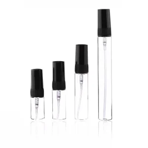 Clear Mini Glass Perfume Spray Bottle 2ml 3ml 5ml 10ml Refillable Empty Travel Sample Atomizer Cosmetic Sprayer Bottle