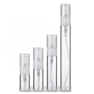 Clear Portable Glass Perfume Spray Bottles, 3ml, 5ml, or 10ml