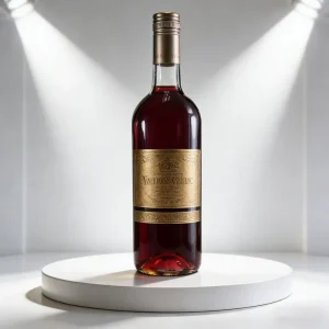 Clear Round Glass Bottle, 750ml, for Rum, Mezcal, Vodka, Drinks, and Wine with Decal Printing