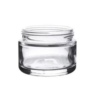 Clear Round Glass Jar 15ml 30ml 50ml 100ml Recyclable Face Cream Jar Containers with Lids Custom Color