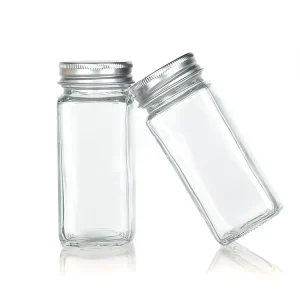 Clear Sealing Glass Spice Jar, 120ml/180ml/240ml, with Bamboo Wood Lid