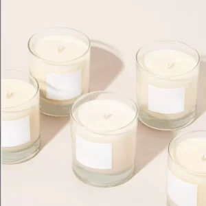 Clear Straight-Sided Glass Candle Jar with Custom Lid