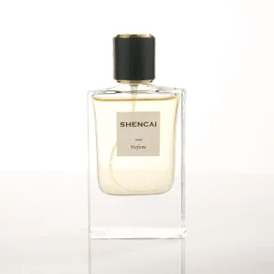 Clear Thick-Bottom Rectangle Crystal Glass Perfume Bottle with Cap 50ml 1.7oz