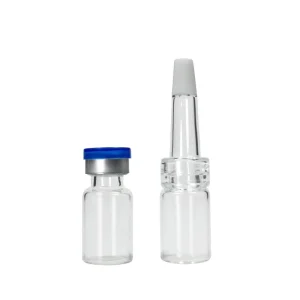 Clear Vail Glass Sampler 2ML Glass Vial with Stopper and Pharmaceutical Crimp Top