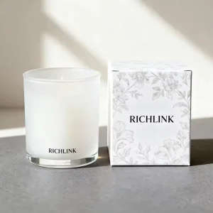 Clear White Empty Glass Massage Candle Jar with Box, 10 oz and 14 oz