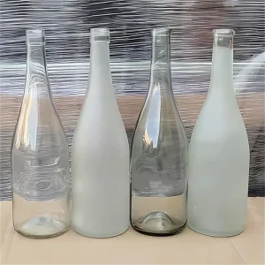Clear or Matte Champagne-Style Glass Bottle for Sparkling Wine, 750ml or 500ml
