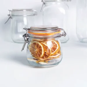 Clip Top Glass Mason Storage Jars for Dried Fruit and Preserves 12oz 16oz 250ml 500ml