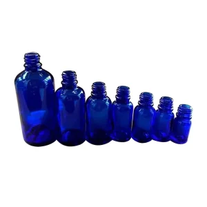 Cobalt Blue Glass Spray Bottles Refillable Container for Essential Oil Bottle Kits Empty Vials with Euro Dropper