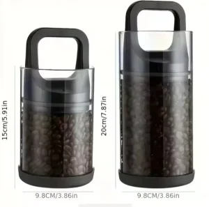 Coffee Vacuum Container Food Coffee Bean Storage Containers with Lids Airtight High Borosilicate Glass Storage Jars