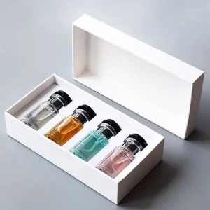 Colored Cylindrical 15ml 30ml Thick Glass Perfume Spray Bottle with Gift Box