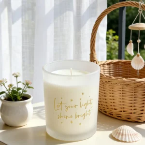 Colored Glass Candle Jar Handmade Soy Wax Scented Candle for Holiday Ramadan