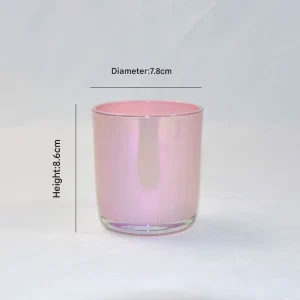 Colored Glass Candle Jars with Iridescent Reflective Enhance Your Home’s Ambiance