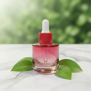 Colored Glass Essential Oil Dropper Bottle 30ml with White Rubber Head