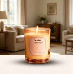 Colored Glass Scented Soy Wax Candle Gift Set