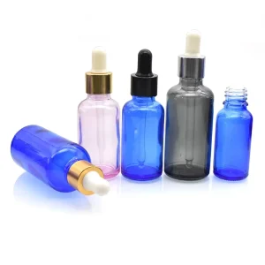 Colored Painted Glass Beard Oil Bottles 5ml 10ml 15ml 20ml 30ml 50ml 100ml Glass Serum Dropper Bottles