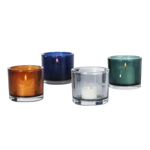 Colored Thick Glass Candle Jars