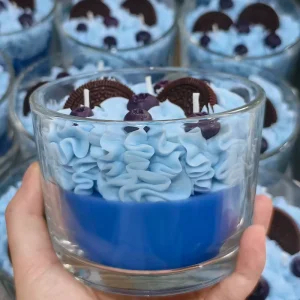 Cookie Blueberry Scented Dessert Soy Wax Candle