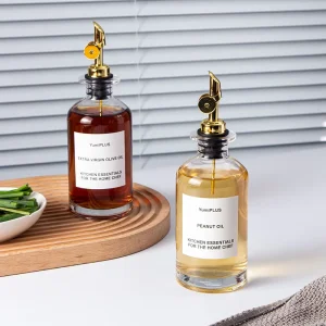 Cooking Oil Dispenser Bottle with Custom Label Glass Oil Bottle