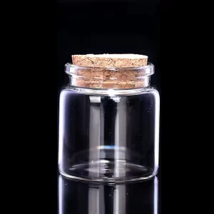 Cork Bottle 47mm Small Drift Bottle Mini Empty Wishing Glass Vial for DIY Use