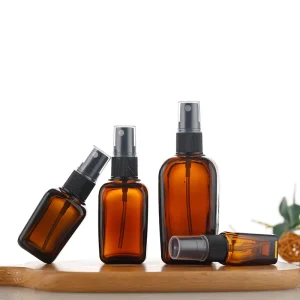 Cosmetic Glass Bottle Perfume Spray Bottle Wood Cap 30ml 50ml 100ml Perfume Bottle