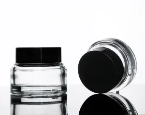 Cosmetic Packaging 8oz Frosted Glass Storage Jars with Lids Products