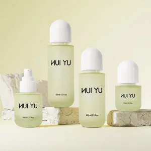 Cosmetic Packaging Flat Shoulder 30ml 50ml 100ml 120ml Matte Round Lotion Glass Bottle With Pump And Cap