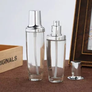 Cosmetic Packaging Glass Jar for Skincare Face Cream Lotion Bottles Luxury Essential Pump Spray Essence Lotion Glass Bottles