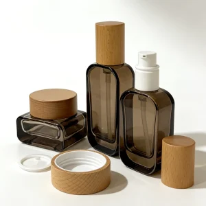 Cosmetic Packaging Set 30ml 50ml Glass Cream Jars with Screw Cap 888J